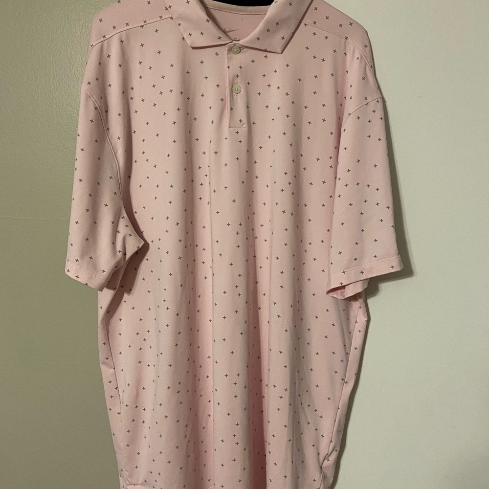 Nike Light Pink Polo Shirt with Pattern